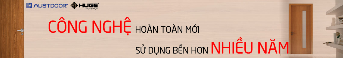 Banner cửa gỗ công nghiệp hiện đại